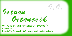 istvan ortancsik business card